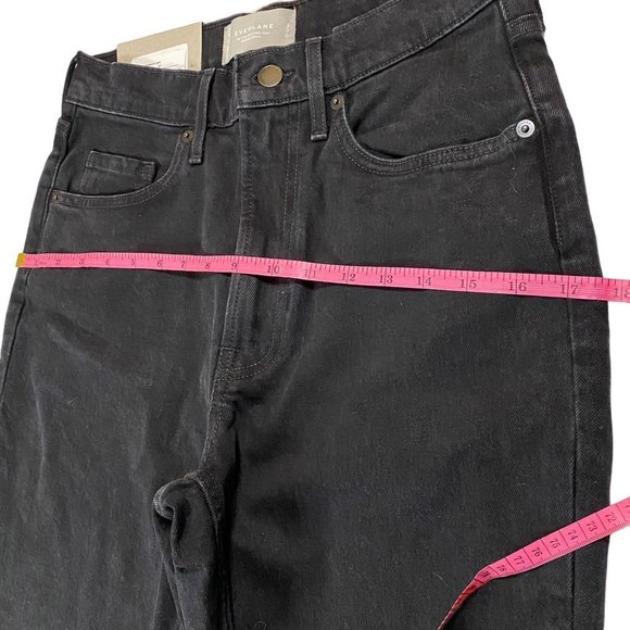 Everlane The Original Cheeky High Rise Black Denim Cropped Jeans Women's Size 27 - Picture 3 of 16